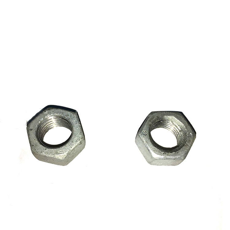 Karbono altzairua beroa galvanizatua Gr.4 Gr.8 Intxaur hexagonal DIN934 GB6170